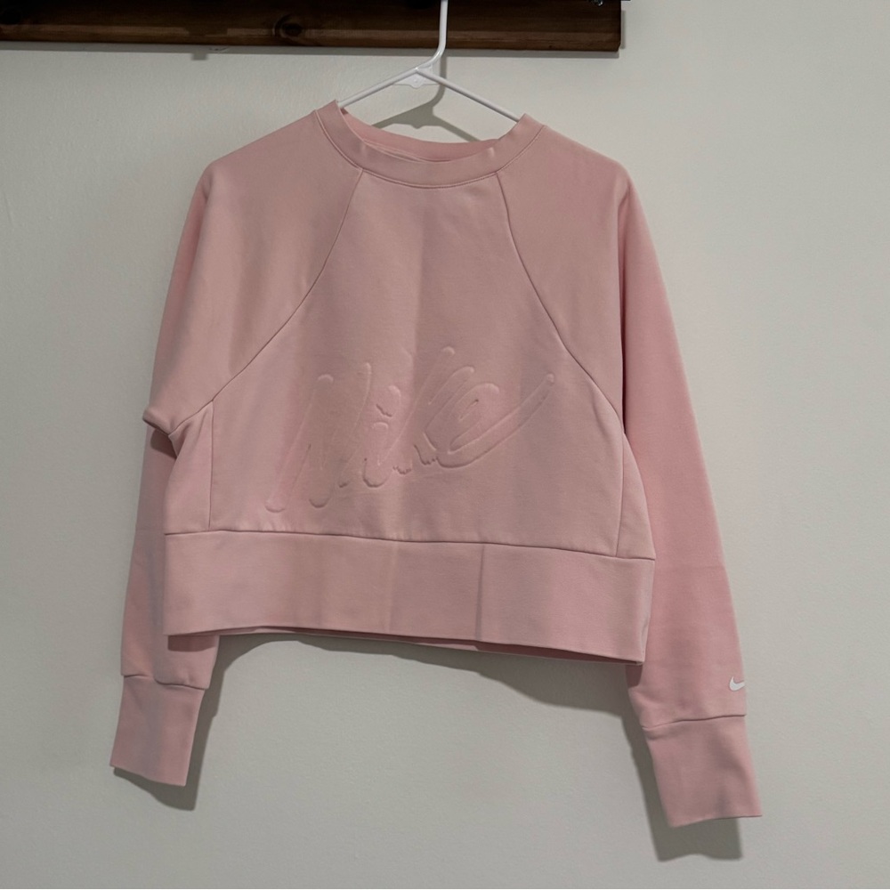 Nike Crew Crop Sweater with Embossed Design